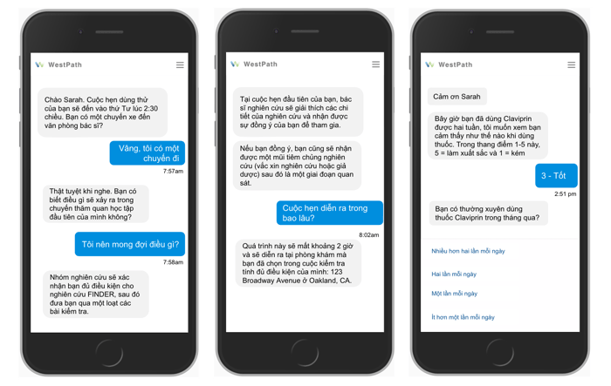 vietnamese chatbot screens