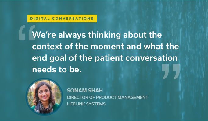 Sonam Shah, Director of Product Management at Lifelink Systems